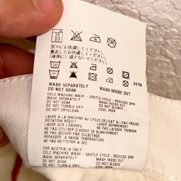 PRADA Y2k Five Pocket Slight flare low rise Regular fit White Jeans SZ: 30 (10) - Picture 10 of 14